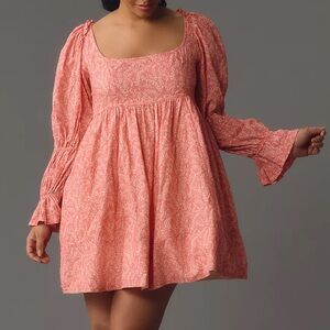 Anthropologie Pilcro Long-sleeve Babydoll Mini Dress Small